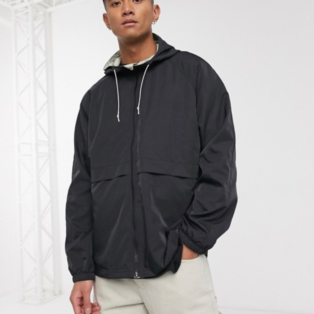 ASOS DESIGN jacket with storm vent stone lining